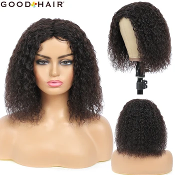 

Natural Color Short Bob Human Hair Wigs Brazilian Kinky Human Hair Curly Wigs Full Machine Made Cheap Wig Non-Remy GOOD HAIR