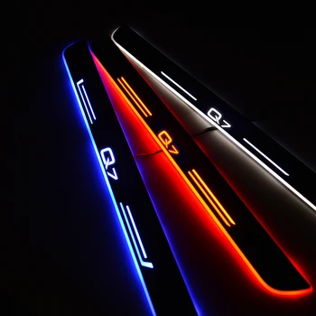 

LED Door Sill Streamed Light For AUDI Q7 (4LB) 2006-2016 Scuff Plate Pedal Acrylic Door Sills Car Sticker Accessories