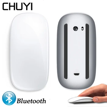 

Bluetooth 5.0 Wireless Magic Mouse Rechargeable Laser Silent Arc Touch Mause Ergonomi Computer Ultra-thin Mice For Apple Mac PC