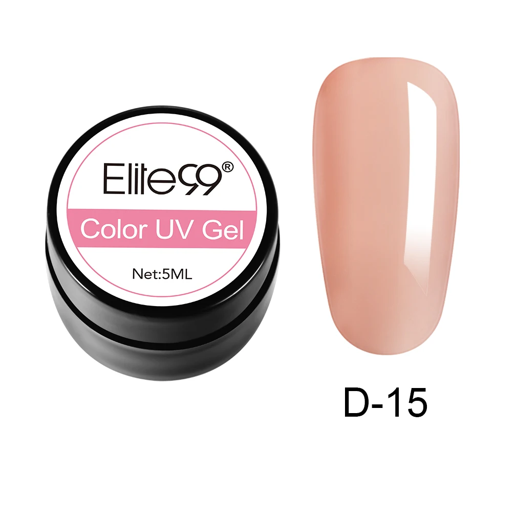 Elite99 5 мл Чистый Цвет гель-краска УФ-гель для ногтей замачиваемый Гель-лак для ногтей Полупостоянный УФ-лак для ногтей - Цвет: N-GLJD15-5ML-003