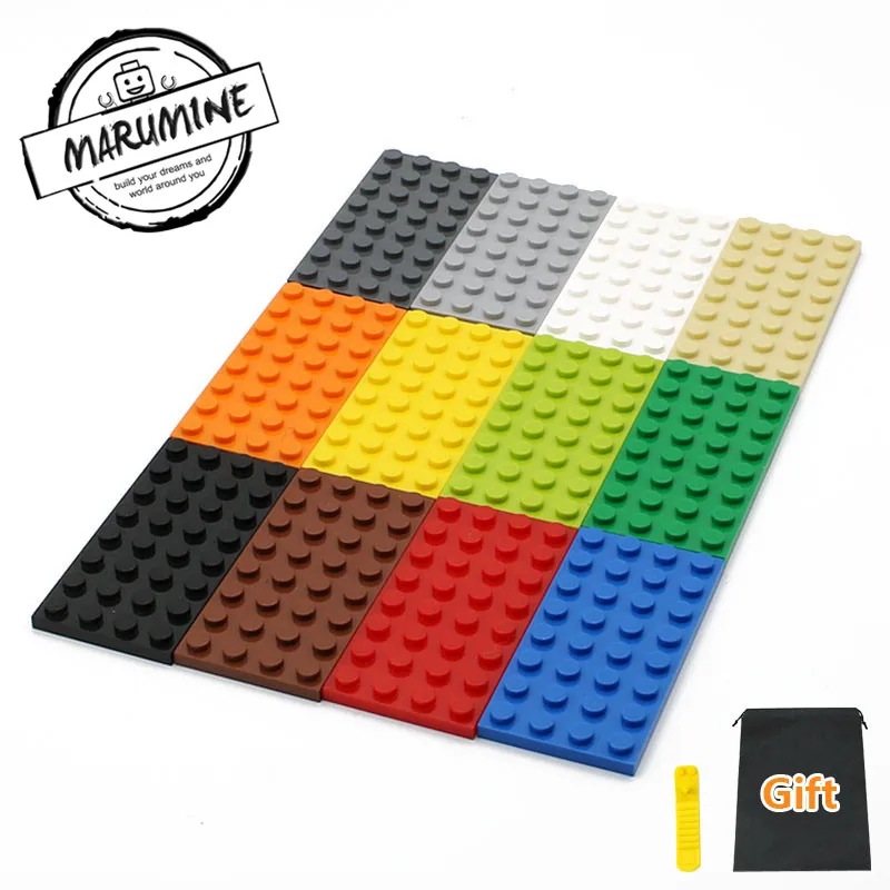

MARUMINE 4 x 8 Dots Baseplate Particles Building Blocks Plate 3035 Bricks Set Boys Girls DIY Classic Educational Children Toys
