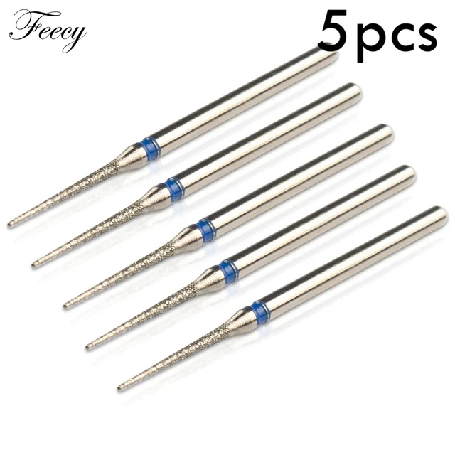 5pcs Diamond Nail Drill Bit Kits Mill Cutter All For Manicure Machine Bit Tools Accessories Cuticle Clean For Removing Nail Gel Y