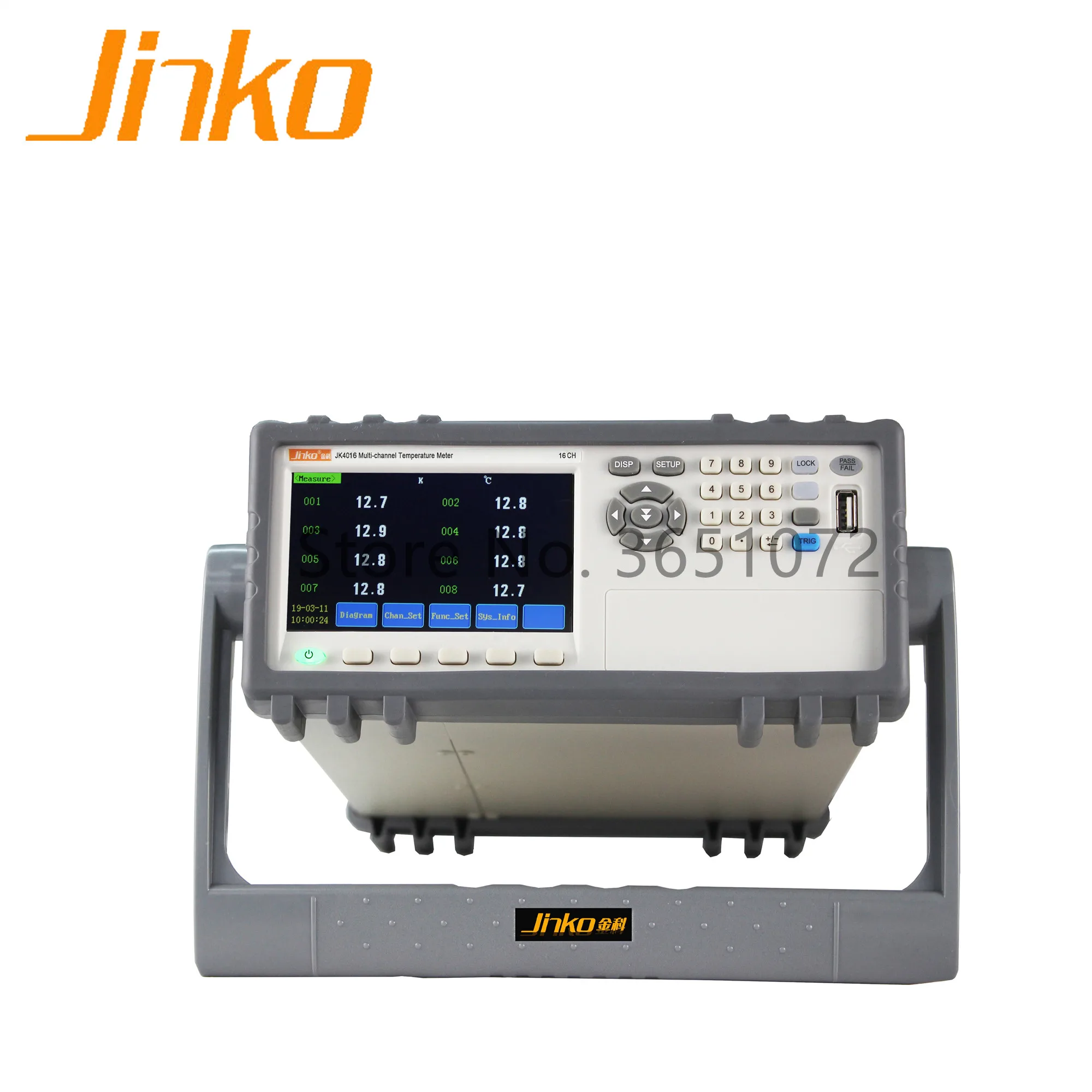 

JK4016 multi-channel temperature data logger with 16 channels