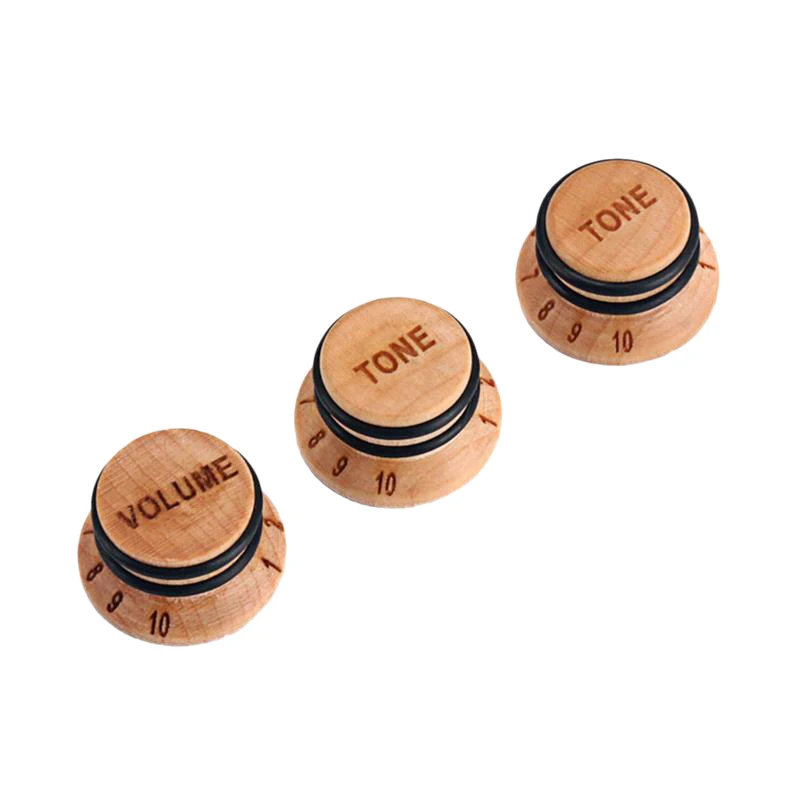 

3Pcs Guitar Knobs Top Quality Durable Maple Amplifier Knobs Effect Pedal Control Volume Tone Accessories Guitar