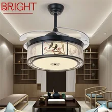 

BRIGHT Ceiling Fan Light Invisible Lamp Remote Control Modern Elegance For Home Dining Room Bedroom Restaurant