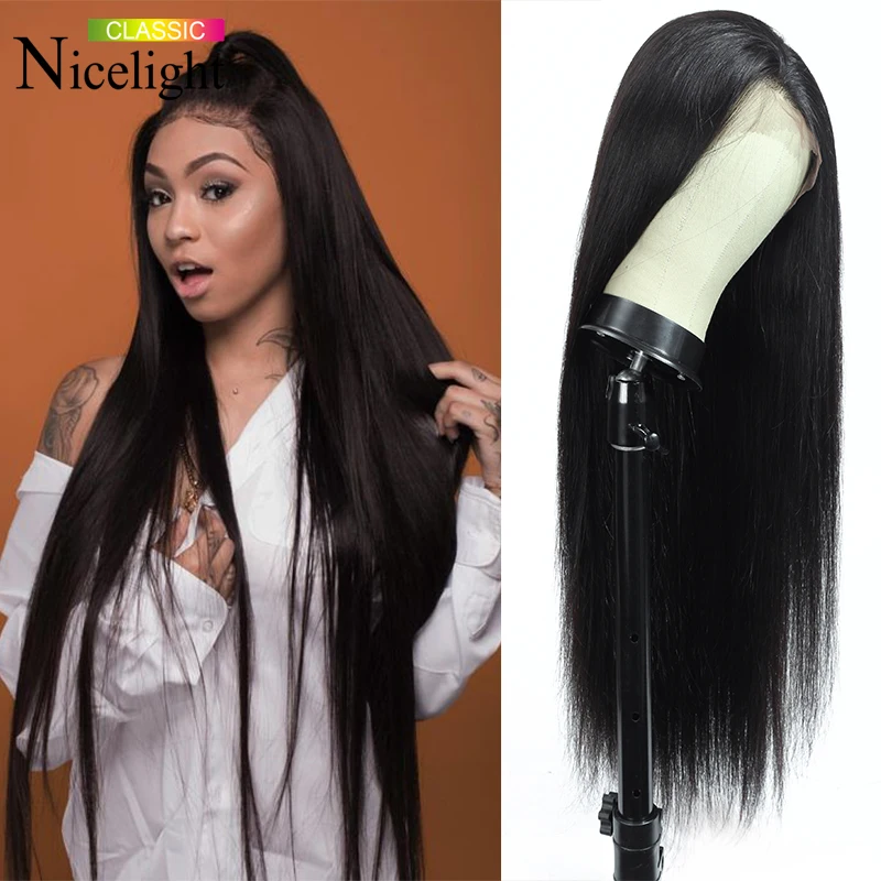 

360 Lace Front Wigs Long Straight Human Hair Wigs Brazilian Hair Full End Remy Lace Frontal Wig Nicelight Transparent Lace Wigs