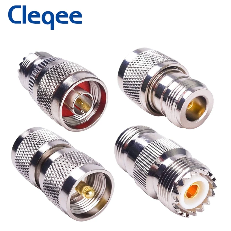 Cleqee 1 шт. UHF SO239 PL259 штекер к N Тип гнездовой разъем RF коаксиальный адаптер |