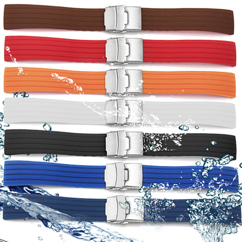 Bracelet de montre en caoutchouc de Silicone, 22mm, pour AP Audemars