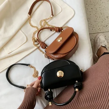 

Solid Color PU Leather Chain Crossbody Bags For Women 2020 Spring New High Quality Shoulder Bag Lady Travel Handbags