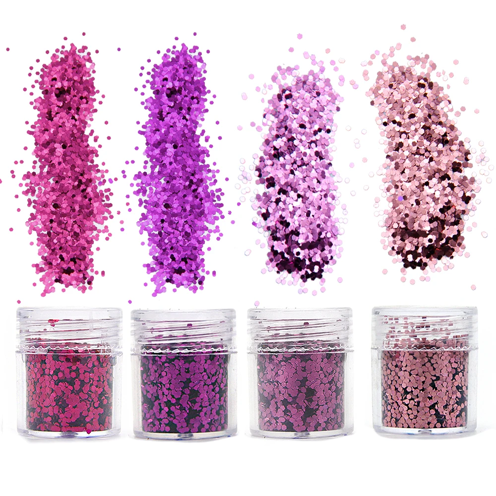 New 4Box/set Gradient Sequin Powder Bling Glitter Powder Shiny Eye Face Body Glitter Fill In Glitter DIY Nail Art Decor,1Yc9089 - Цвет: 1092712012