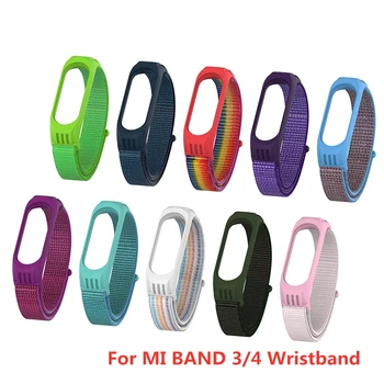 

New Velcro Replaceable Wristband for Xiaomi Mi Band 4 3 Nylon Strap Wrist Sports Bracelet for Mi Band 4 Miband 3 Strap