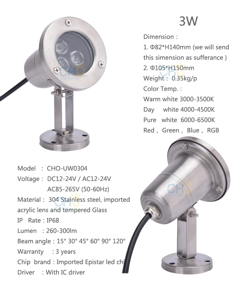 2 шт/партия DC12v/24 v Led подводный свет 3w Наружное освещение в бассейне