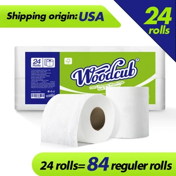 

Soft Toilet Paper 24 Rolls Pack 3 Ply Tissue Rolling Paper Bathroom Dolar For Home And Hotel