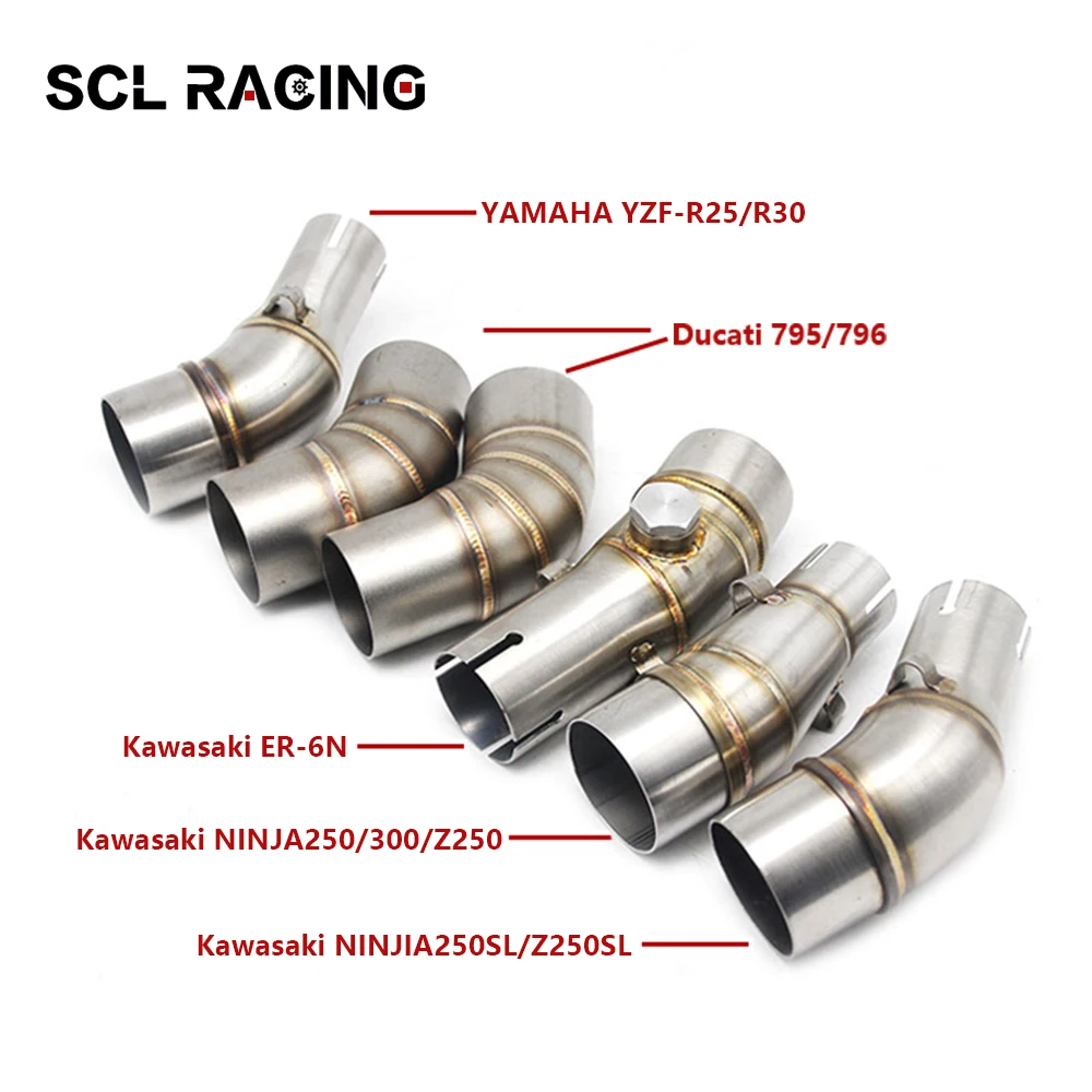 Выхлопной глушитель SCL для гоночного мотоцикла из нержавеющей стали зажим трубы