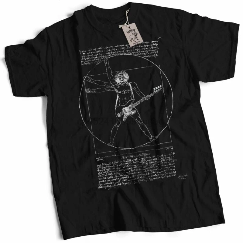 Da Vinci Vitruvian бас-плеер Премиум Футболка бас-гитара Bassist | Мужская одежда
