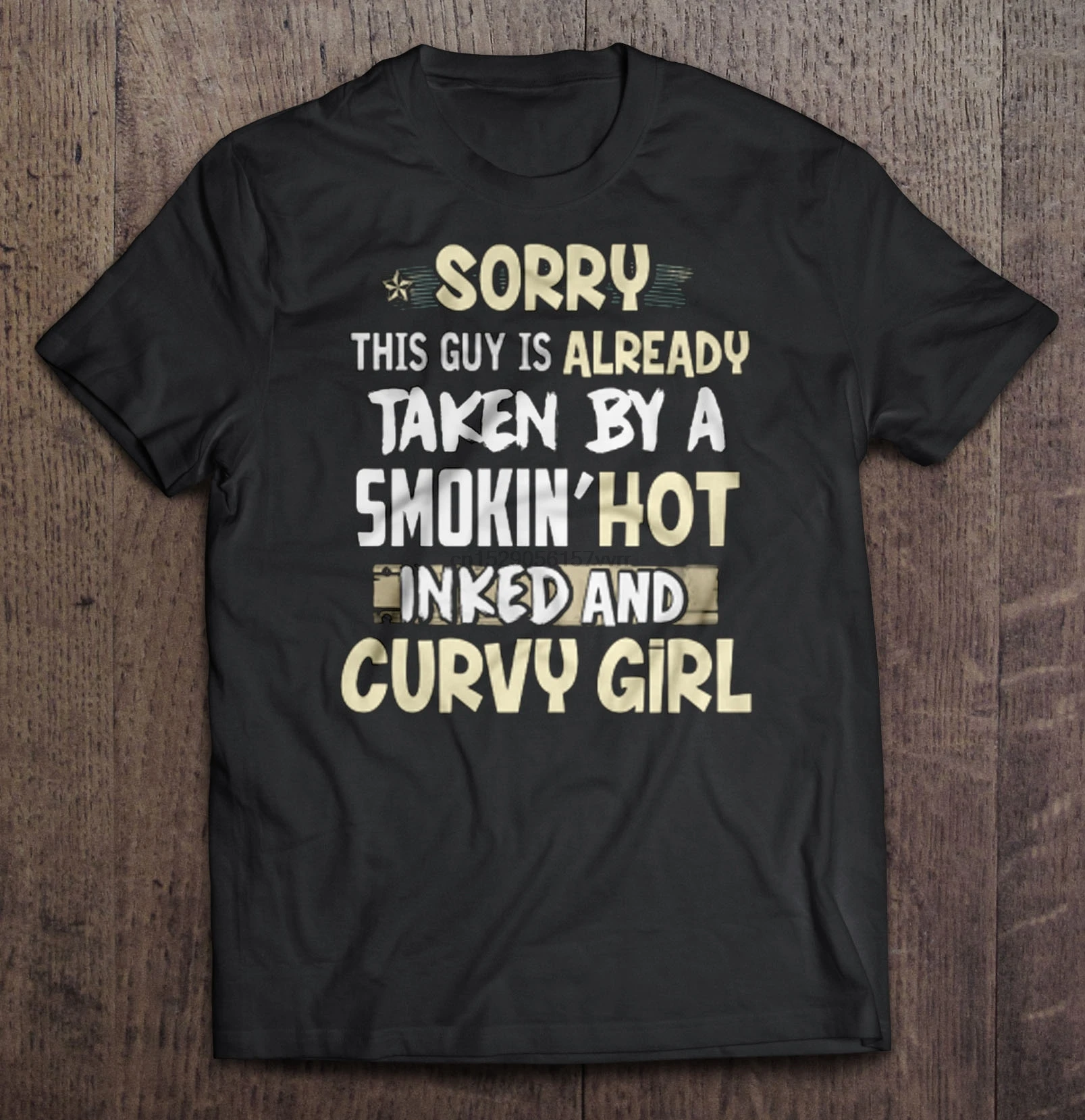 Мужская футболка Sorry This guy уже взята Smokin hot inked and Curvy girl женская и | одежда