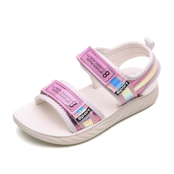 

Girls Sandals 2020 Summer New Ins Hot Fashion Kids Sandals Children Shoes Bright Skin Soft Non-slip Rubber Sole Toddlers Big