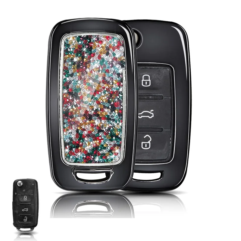 Чехол для ключей автомобиля для Volkswagen Golf 7 mk7 Golf Passat Beetle Polo Tiguan Bora сиденье Ibiza Leon FR 2 Altea для Skoda Octavia