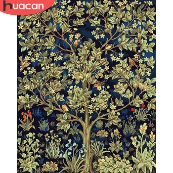

HUACAN DIY Oil Painting By Numbers Flowers Tree HandPainted Coloring Drawing Kits Canvas Pictures Home Decoration Gift