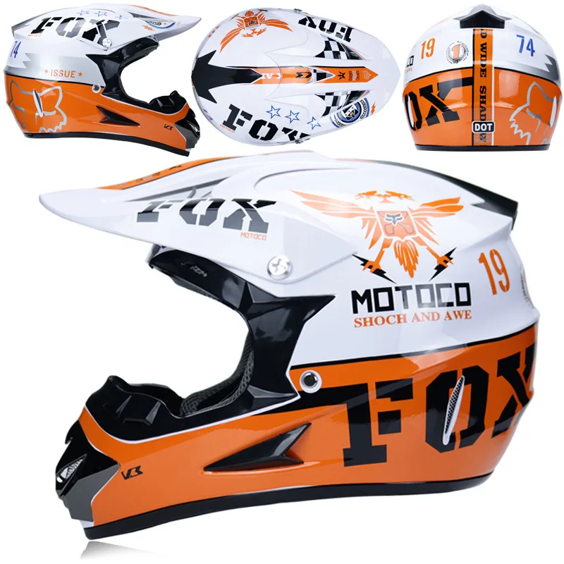 Гоночный Кроссовый мотоциклетный шлем DOT Casque Moto Capacete Moto Casco бездорожье полное лицо винтажный Кроссовый шлем для женщин 3 подарка