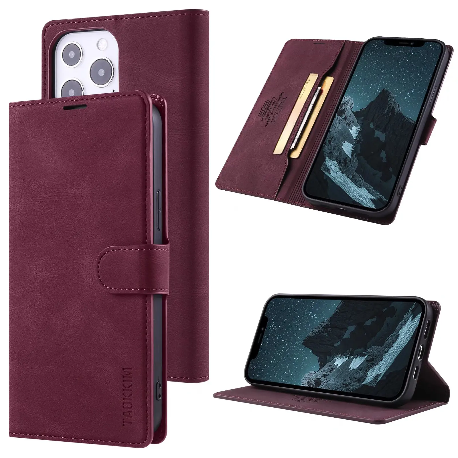 Magnetic Leather Case for Iphone12 13Pro Max 11 12 13Pro 12 13 mini iphone 11 pro max case XR XS max 6 7 8Plus Wallet Flip Cover