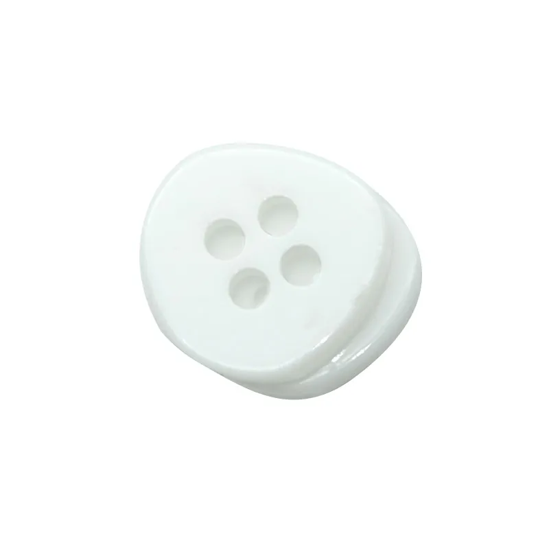 

100pcs/lot Resin Light Buttons Clothing 4 Holes Buttons Wholesaleable Round White Buttons Irregularity Commonly used for suit