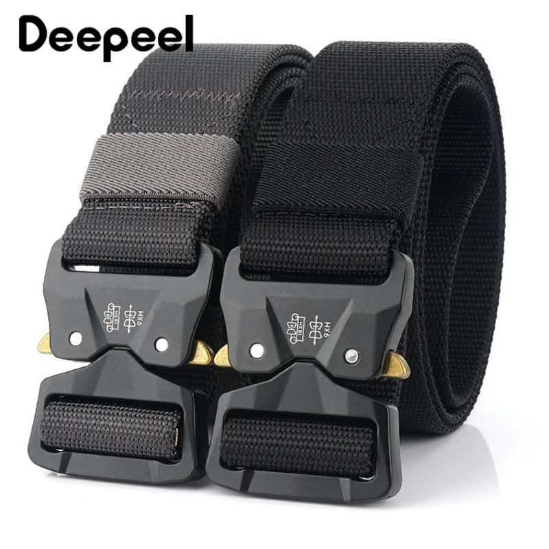 Многофункциональный нейлоновый тренировочный ремень Deepeel, 1 шт., 3,8*125 см, БЫСТРОРАЗЪЕМНАЯ Пряжка, армейский вентилятор, тактические ремни, аксессуары YB406