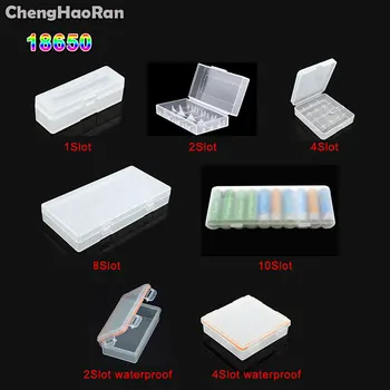 

ChengHaoRan Hard Plastic Case Container Bag Case Organizer Box Case Holder Storage Box Cover 1 2 4 8 10 Slot 18650 Battery Box