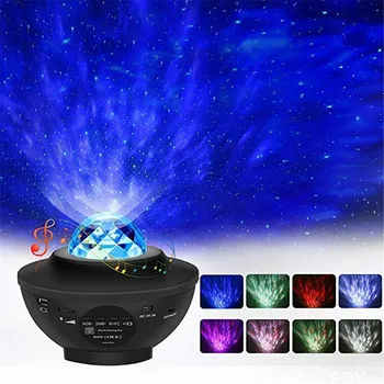 

LED Colorful Projector Blueteeth USB Voice Control Music Player Projection Lamp Romantic Birthday Gift Night Lights color box
