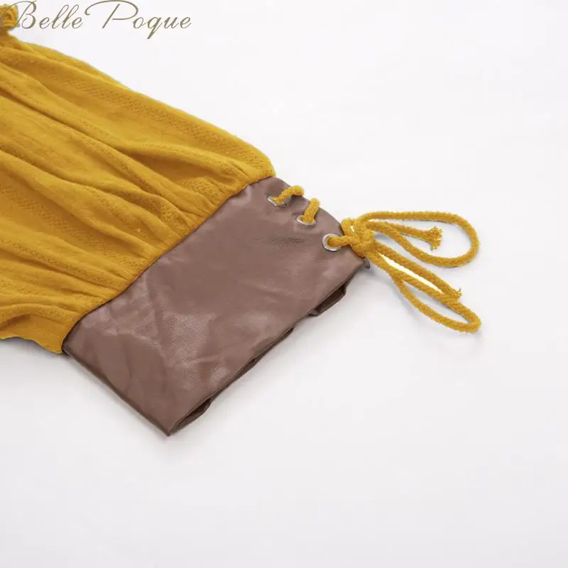 Belle Poque, женские топы, винтажная рубашка, с открытыми плечами, половина рукава, готические топы, Ретро стиль, для девушек, стимпанк, повседневная одноцветная футболка