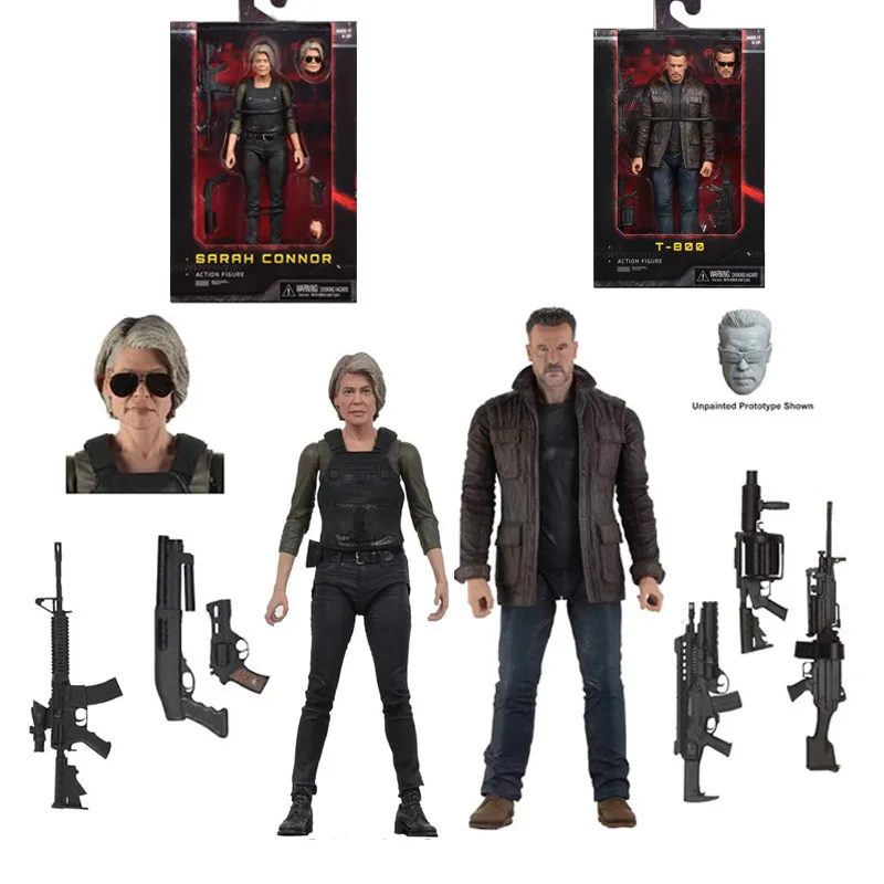 Экшн фигурка NECA Terminator T 800 Dark Fate Сара Коннор Игрушечная модель подарок новый