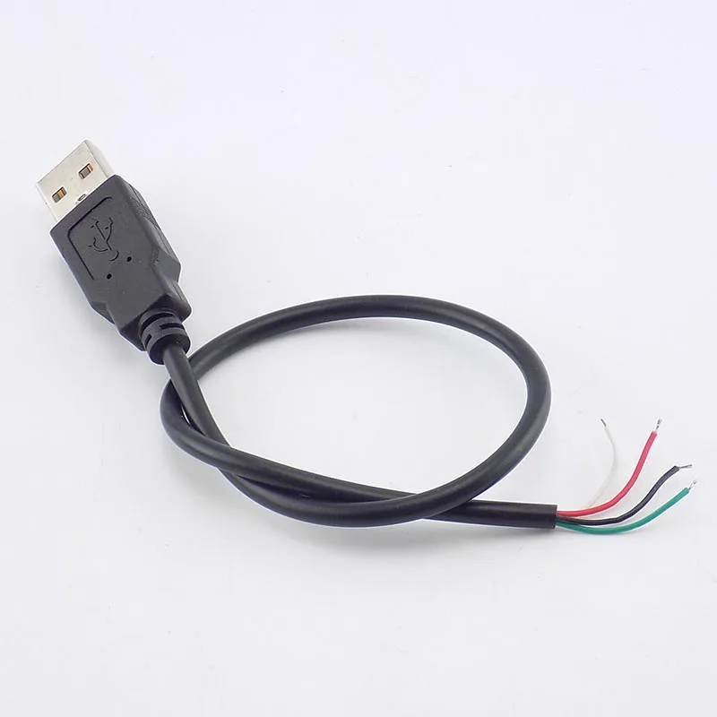 0,3/1/2 M DIY Micro USB A входящий штекер 4 Pin кабель для передачи данных, кабель разъем удлинителя Питание адаптер для usb-вентилятор устройств O21