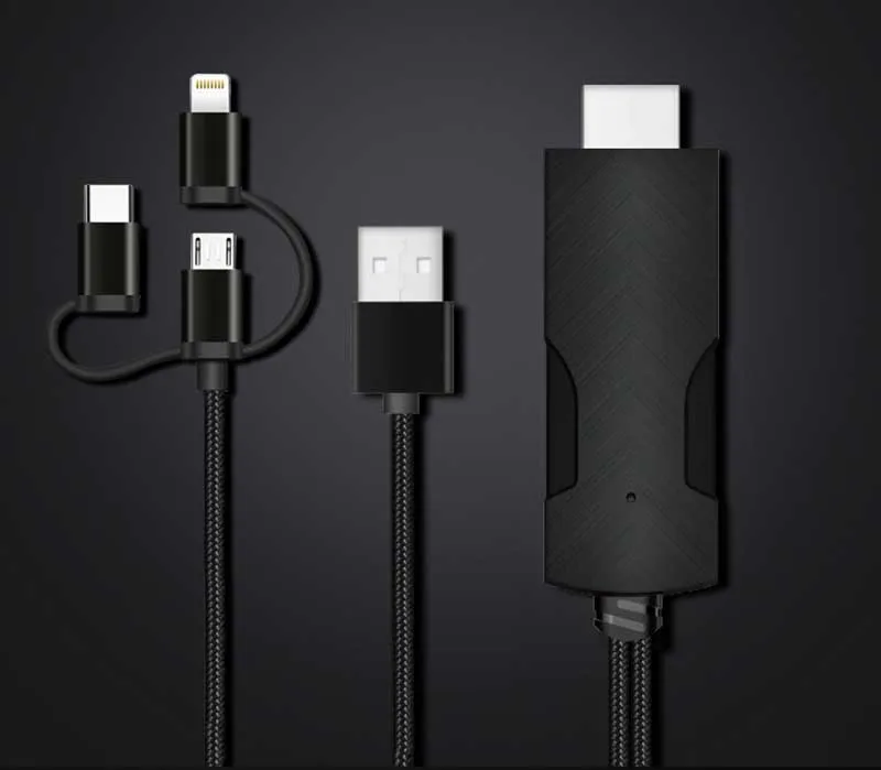 Для iPad 4K HDMI кабель тот же экранный преобразователь Micro USB/type C к Hdmi 4K адаптер высокой четкости кабели для iphone Xr Android