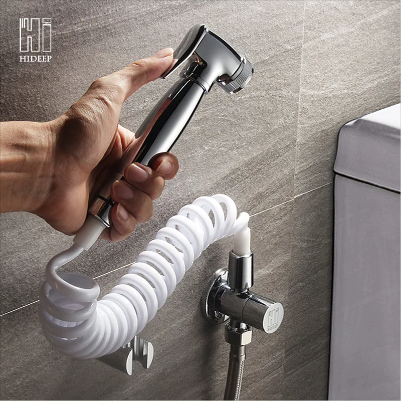 

Hideep Health Faucet Copper Chamber Pot Spray Gun Single Cold One into Two round Angle Valve Clean Body Partner Manufacturers Di