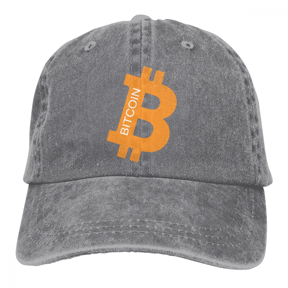 Биткойн первый Casquette глубокий Хизер унисекс Мужские Женские джинсовые бейсболка с ремешком кепки Регулируемая Гольф папа шляпа