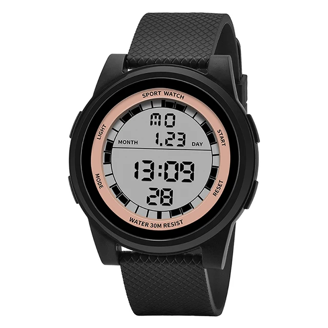 Серый Nieuwe SANDA Super Slanke Digitale Horloge Mannen Waterdichte 3ATM mannen Horloges Ultra Dunne Militaire Sport Horloge - Цвет: Серый