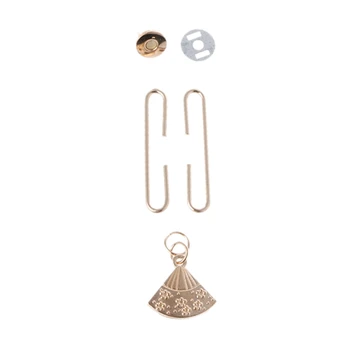 

Fan-shaped Metal Coin Purse Bag Frame Clasp Lock Bags Hardware Accessories L9BE