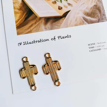 

KC Gold Plated Eardrop Pendant Charms Jewelry Component Accessories Diy Handmade Material for Earring Necklace 10pcs