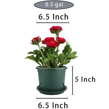 

12Pcs Bonsai Plants Root Control Nursery Seedlings Flower Pot Container 0.5 Gallon 6.5 Inches for Indoor and Outdoor