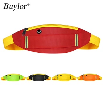 

Buylor Running Belt Fashion Belt Bag Sports Waist Bag Reflective Fanny Pack Waterproof Hip Pocket Cycling Jogging Phone Pouch