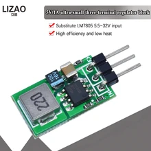 DC5.5-32V a 5v/1a regulador de tensão substituir a-220 lm7805 5v reguladores de tensão positiva entrada 5.5-32v ao módulo 5v1a buck