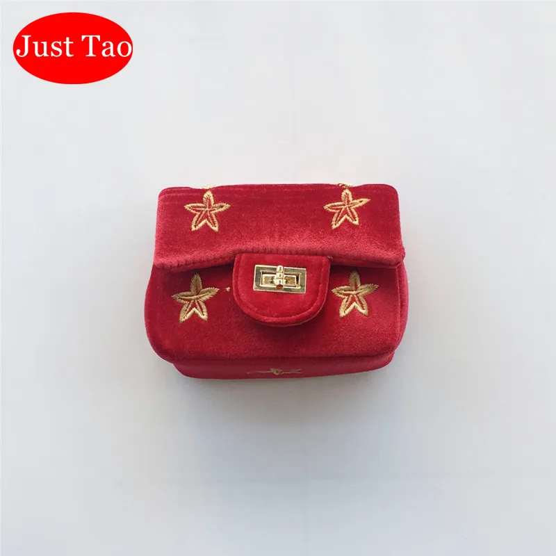 Red DHL,, Детские модные сумки-мессенджеры со звездами, маленькая сумка мини-портмоне для маленьких детей JTD029 - Цвет: Red