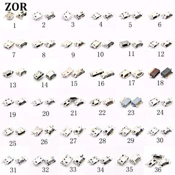 

36 models micro usb connector common used charging port for SONY/Lenovo Huawei Blackberry Nokia HP ACER ASUS other mobilephone