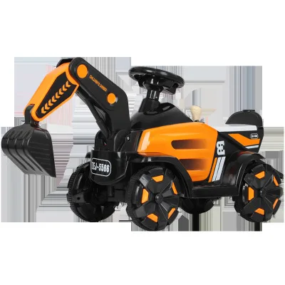 

ekskavatör Children's electric sliding excavator boy toy can sit and ride large hook machine construction vehicle toy car CHRIST