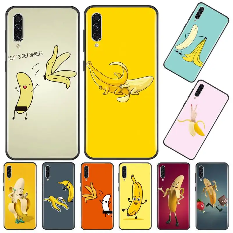 Милый Роскошный чехол для телефона с рисунком банана Samsung A20 A30 30s A40 A7 2018 J2 J7 prime J4 Plus