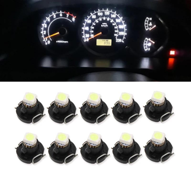10 шт. T3 T4.2 T4.7 светодиодный лампы 5050 SMD автомобиля Индикаторы приборной панели