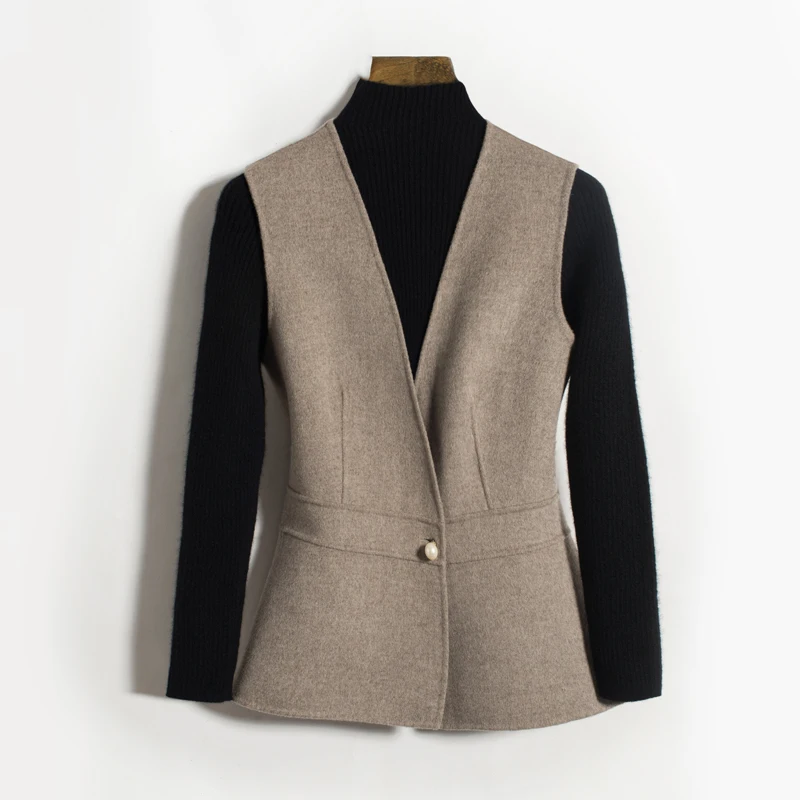 Весенняя осенняя куртка для женщин тонкие шерстяные пальто женский жилет шерстяное пальто Женская куртка PP232