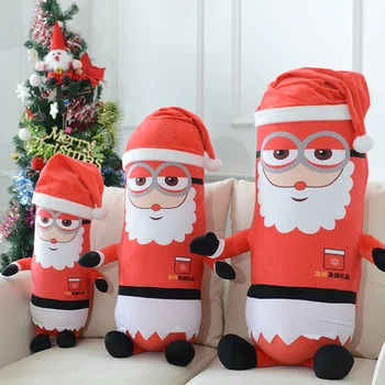 

Candice guo plush toy stuffed doll cartoon long body Santa Claus sleeping pillow cushion bedtime story friend Christmas gift 1pc
