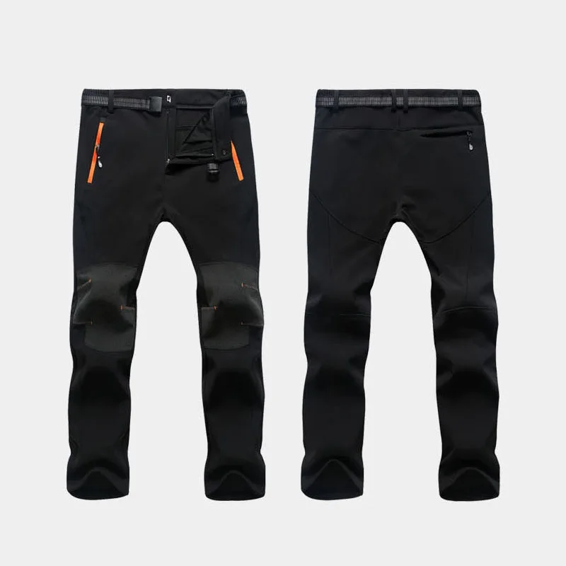for Men (Black) Походные уличные штаны быстросохнущие флисовые брюки для женщин и мужчин, альпинистские брюки для кемпинга водонепроницаемые ветрозащитные флисовые теплые на осень и зиму - Цвет: for Men (Black)