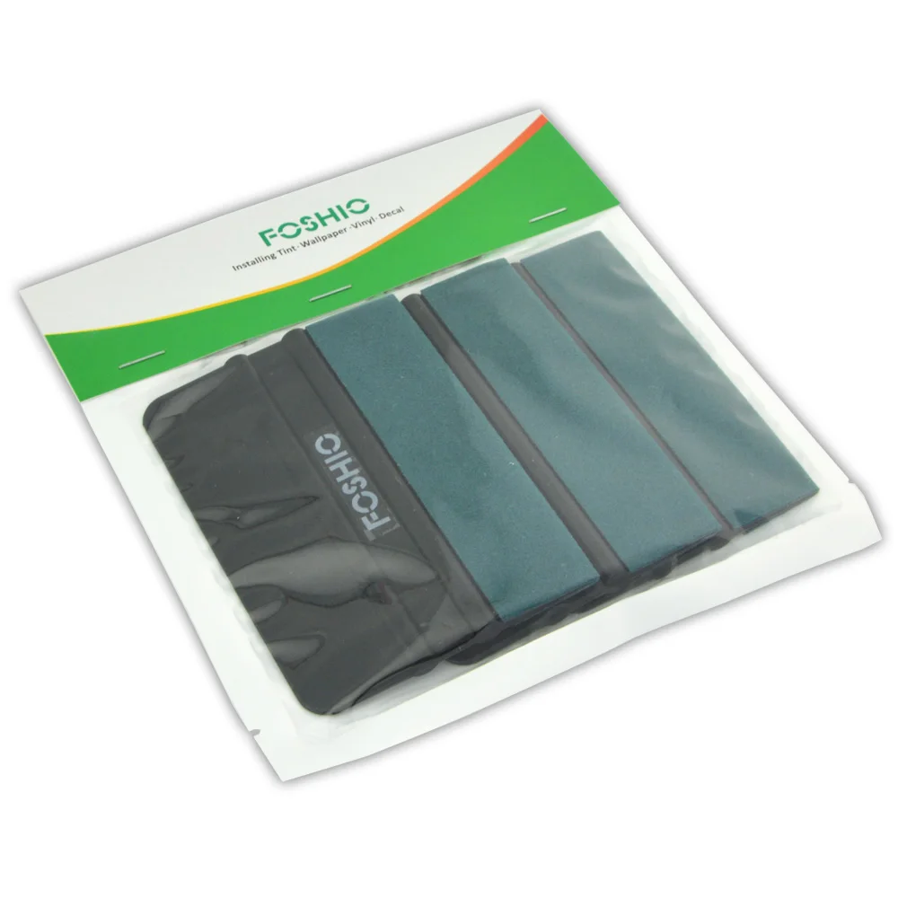 FOSHIO 3/6pcs Wrapping Squeegee Suede Felt Edge Scraper For Carbon Fiber Film Install Car Sticker Removal Window Tint Cleaning car wrapping tools vinyl squeegee window tinting squeegee automotive film tools window tint squeegee